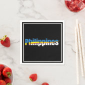 Philippinen Flag Pride - Typografie Art Serviette (Beispiel)