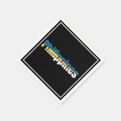 Philippinen Flag Pride - Typografie Art Serviette (Ecke)