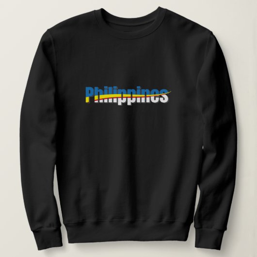 Philippinen Flag Pride - Typografie Art Sweatshirt (Design vorne)