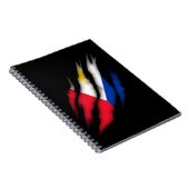 Philippinen Flag Proud Filipino Notizblock (Rechte Seite)