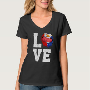 Philippinen Flag Soccer Fan Liebe Filipino T-Shirt