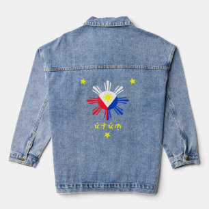 Philippinen Flag Sun und Stars Filipino Baybayin P Jeansjacke