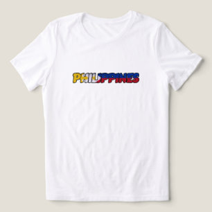 Philippinen-Flag-Typografie-T-Shirt Tri-Blend Shirt
