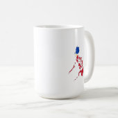 Philippinen-Flagge auf der Karte Kaffeetasse (VorderseiteRechts)