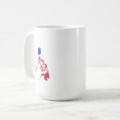 Philippinen-Flagge auf der Karte Kaffeetasse (Vorderseite Links)