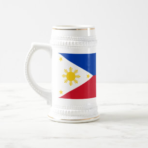 Philippinen-Flagge Bierglas