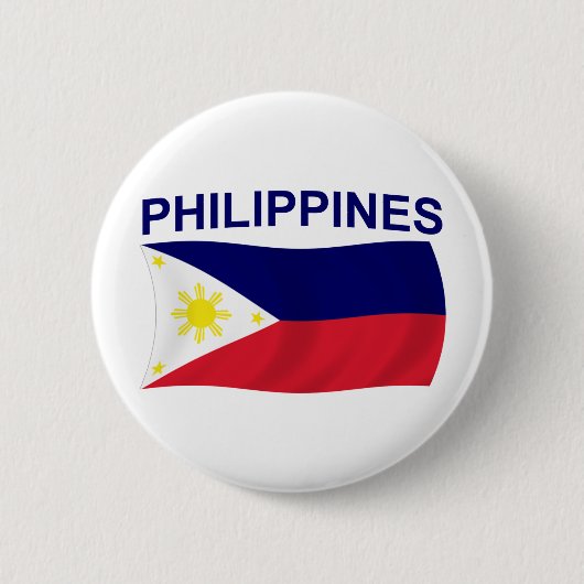 Philippinen-Flagge Button (Vorderseite)