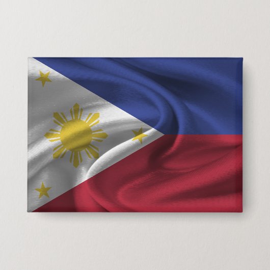 Philippinen-Flagge-Button Button (Vorderseite)