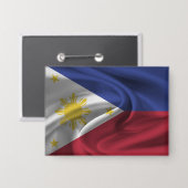 Philippinen-Flagge-Button Button (Vorderseite/Rückseite)