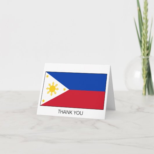 Philippinen-Flagge Dankeskarte (Vorderseite)