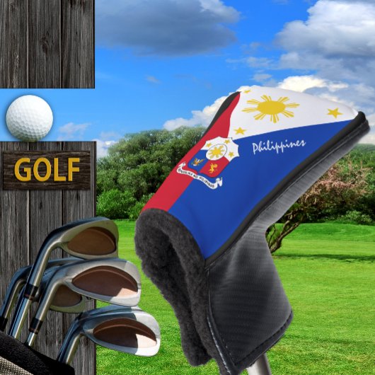Philippinen-Flagge, Emblem/Golf Clubs-Abdeckung Golf Headcover