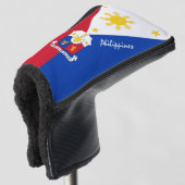 Philippinen-Flagge, Emblem/Golf Clubs-Abdeckung Golf Headcover (3/4 Vorderseite)