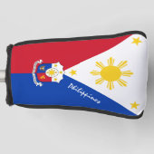 Philippinen-Flagge, Emblem/Golf Clubs-Abdeckung Golf Headcover (Vorderseite)