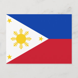 Philippinen-Flagge Filipino-Flagge Postkarte