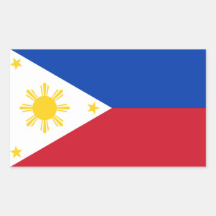 Philippinen-Flagge Filipino-Flagge Rechteckiger Aufkleber