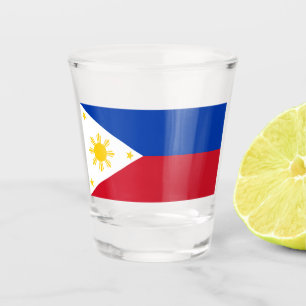 Philippinen-Flagge Filipino-Flagge Schnapsglas