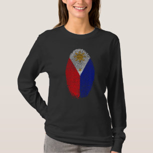 Philippinen-Flagge Fingerabdruck Es ist in meiner T-Shirt