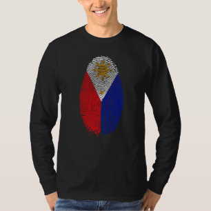 Philippinen-Flagge Fingerabdruck Es ist in meiner T-Shirt
