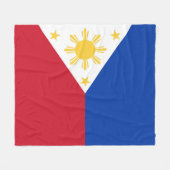 Philippinen-Flagge Fleecedecke (Vorderseite (Horizontal))
