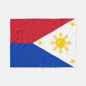 Philippinen-Flagge Fleecedecke (Vorderseite (Horizontal))