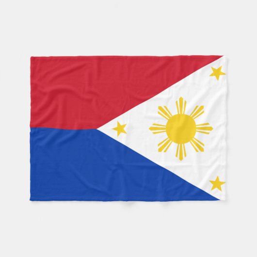 Philippinen-Flagge Fleecedecke (Vorderseite (Horizontal))