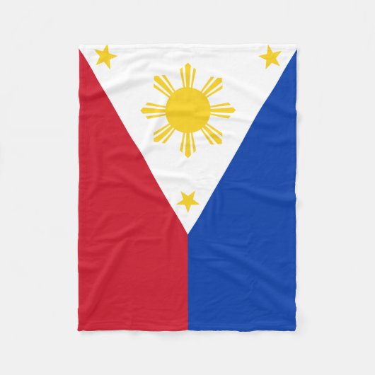 Philippinen-Flagge Fleecedecke (Vorderseite)