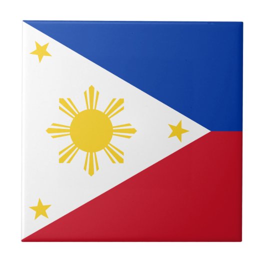 Philippinen-Flagge Fliese (Vorderseite)