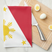 Philippinen-Flagge Geschirrtuch (Viertel Falte)