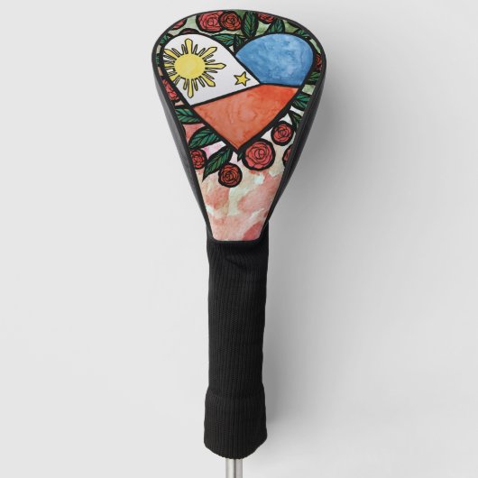 Philippinen-Flagge Golf Headcover (Vorderseite)