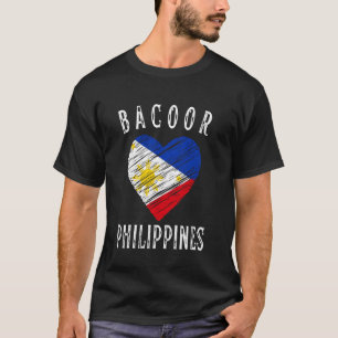 Philippinen-Flagge Herz Bacoor City T-Shirt