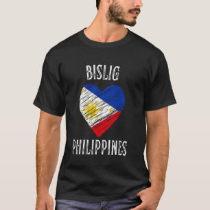 Philippinen-Flagge Herz Bislig City T-Shirt