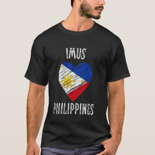 Philippinen-Flagge Herz Imus City T-Shirt