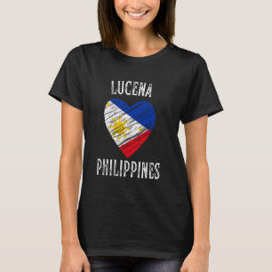 Philippinen-Flagge Herz Lucena City T-Shirt