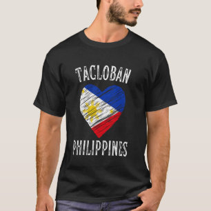 Philippinen-Flagge Herz Tacloban Stadt T-Shirt
