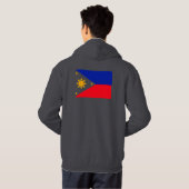 Philippinen-Flagge Hoodie (Schwarz voll)