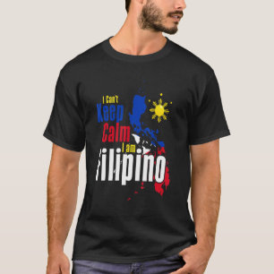 Philippinen-Flagge Ich kann nicht ruhig bleiben Pi T-Shirt