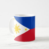 Philippinen-Flagge Kaffeetasse (Vorderseite Links)