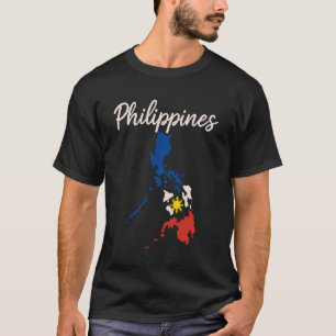 Philippinen-Flagge Karte Filipino T-Shirt