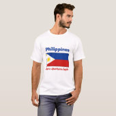 Philippinen-Flagge + Karte + Text-T - Shirt (Vorne ganz)