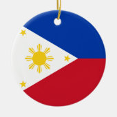 Philippinen-Flagge Keramikornament (Vorne)