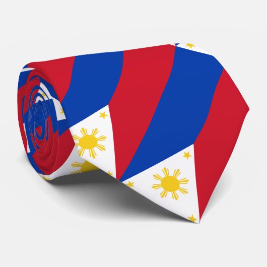 Philippinen-Flagge Krawatte (Gerollt)