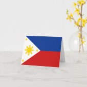 Philippinen-Flagge Notecard Karte (Gelbe Blume)