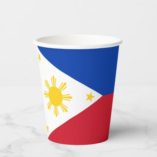 Philippinen-Flagge Pappbecher (Vorderseite)