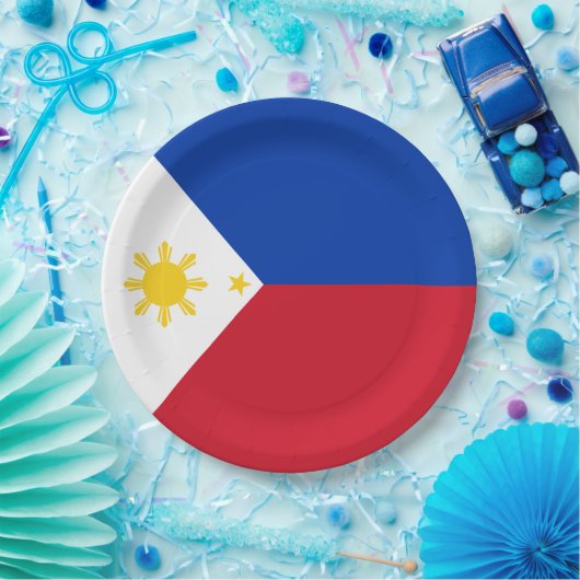 Philippinen-Flagge Pappteller (Party)