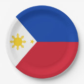Philippinen-Flagge Pappteller (Vorderseite)