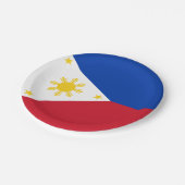 Philippinen-Flagge Pappteller (Schrägansicht)