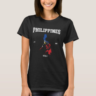 Philippinen-Flagge, Philippinen-Karte, philippinis T-Shirt