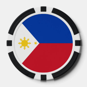 Philippinen-Flagge Pokerchips