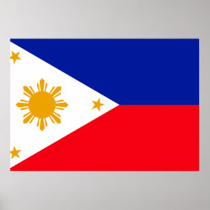 Philippinen-Flagge Poster