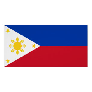 Philippinen-Flagge Poster